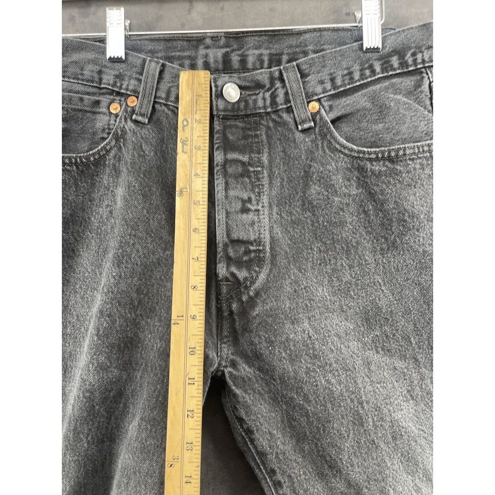 Levi's 501 Men's 34x34 Black‎ Gray Jeans Straight Leg Vintage Classic - Picture 8 of 14